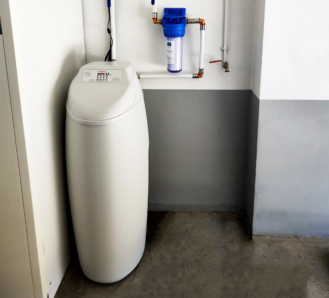 Descalcificador de agua salino doméstico